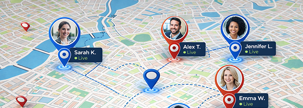 findPoint Map mockup